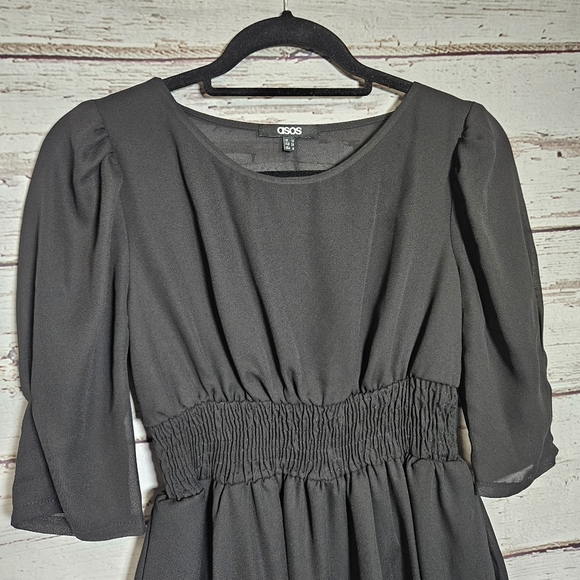 ASOS Black Ruched Dress - Picture 4 of 13